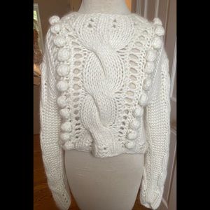 Top shop unique choppped angora wool sweather